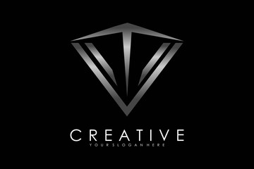 Luxury Letter TV logo , Diamond TV logo Element