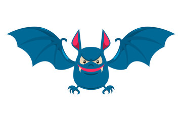 Fototapeta premium Cartoon halloween bat. Design element for poster, card, banner, flyer.