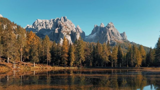 Beautiful landscape 4k footage in Dolomites Italy
