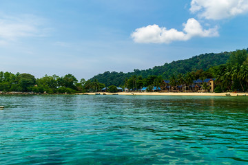 Besar, Perhentian Islands, Malaysia; 18-May-2019; The boat and the sea