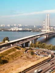 Bridge and river in Kiev