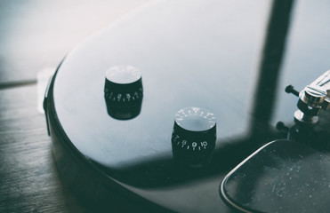 electric guitar potentiometer volume knob closeup