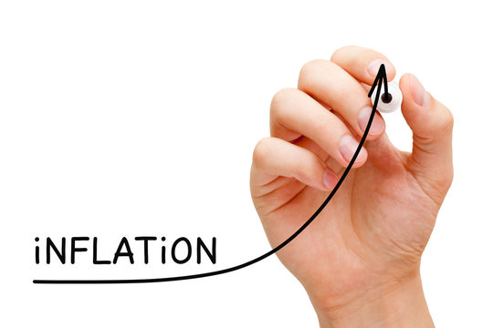 High Inflation Rate Graph Arrow Concept
