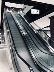 escalator in motion