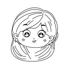 Isolated girl cartoon vector design