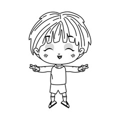Isolated boy cartoon vector design
