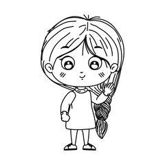 Isolated girl cartoon vector design