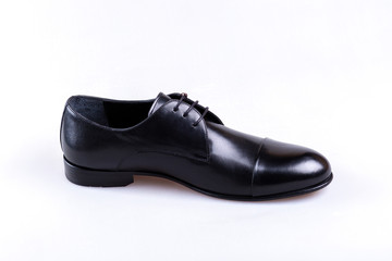 black leather shoes