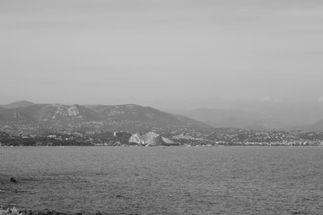 view of sea and mountains