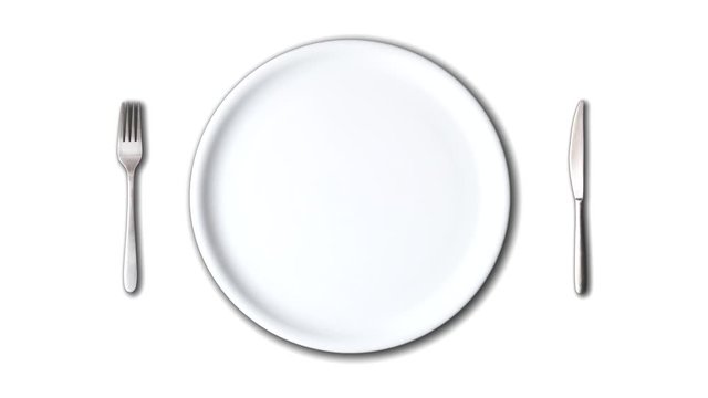 Video of pizza with knife, plate and fork on the dining table. This picture is perfect for you to design your restaurant menus. 
