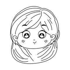 Isolated girl cartoon vector design