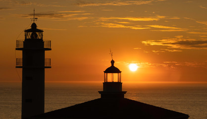 Faro de Touriñan atardecer 