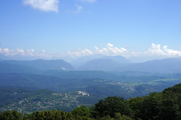 landscape, mountain, nature, sky, mountains, green