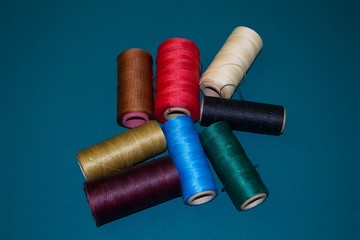 Threads for sewing genuine leather.