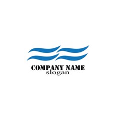 Fototapeta premium Water Wave symbol and icon Logo Template vector