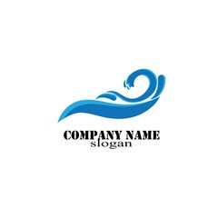 Water Wave symbol and icon Logo Template vector