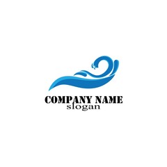 Water Wave symbol and icon Logo Template vector