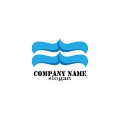 Water Wave symbol and icon Logo Template vector