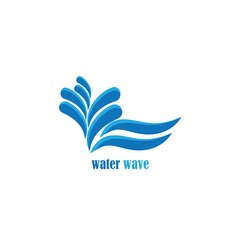 Water Wave symbol and icon Logo Template vector