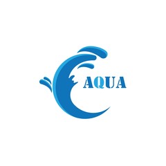 Naklejka premium Water Wave symbol and icon Logo Template vector