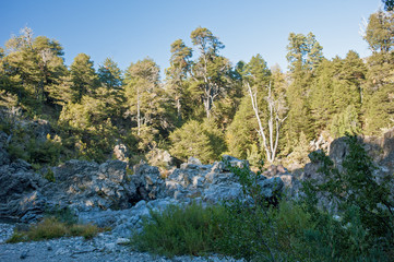 Recorrido Turístico Parque nacional Radal Siete Tazas, Talca. Chile. Abril 2019