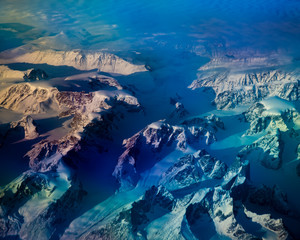 Aerial view of southern Greenland 