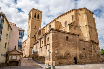 Fototapeta na wymiar View at the Santiago Church in Logrono, Spain