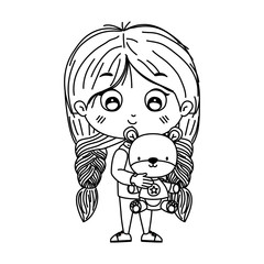 Isolated girl cartoon vector design