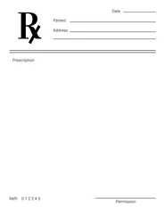 Foto op Canvas Blank Rx form for medical treatment prescription and drugs list. © o_a