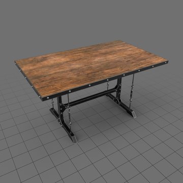 Industrial style dining table
