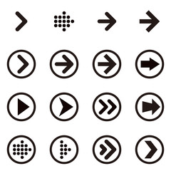 Arrows vector collection isolation on white background - Vector