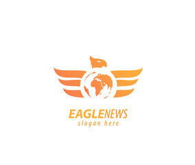 Eagle world wings logo 