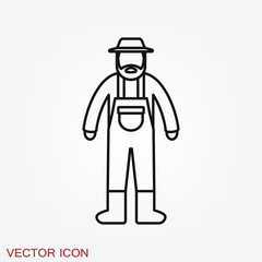 Farmer icon - vector farmer avatar or symbol