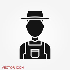 Farmer icon - vector farmer avatar or symbol