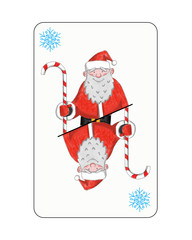 Obraz premium playing card with Santa and Lollipop