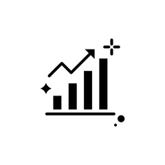 Growth Chart Vector Glyph Icon