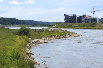 The town of Kaunas near the river.