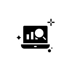 Naklejka premium Search Graph Vector Glyph Icon