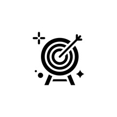 Bullseye Arrow Vector Glyph Icon