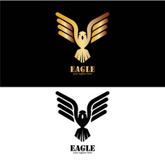 Fototapeta premium Eagle logo design template. Vector illustration