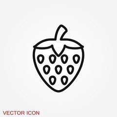 Fruit icons, vector symbol of food signs