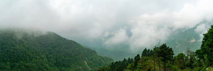 a panoramic view from Landour Mussoorie road