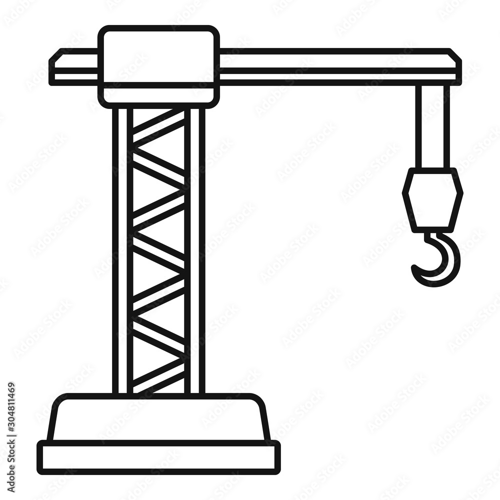 Aufkleber crane icon. outline crane vector icon for web design isolated on white background