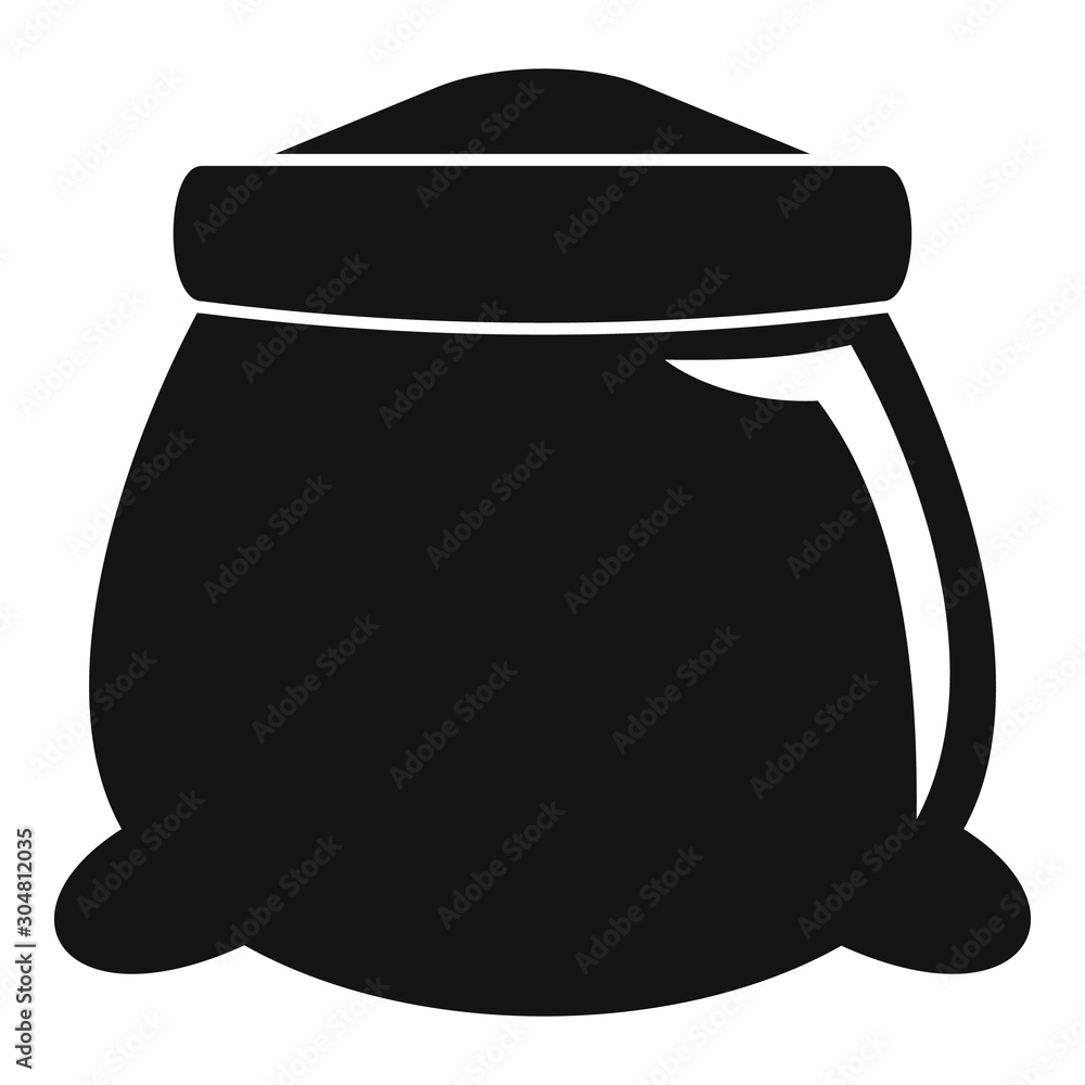 Poster open sack icon. simple illustration of open sack vector icon for web design isolated on white backgr