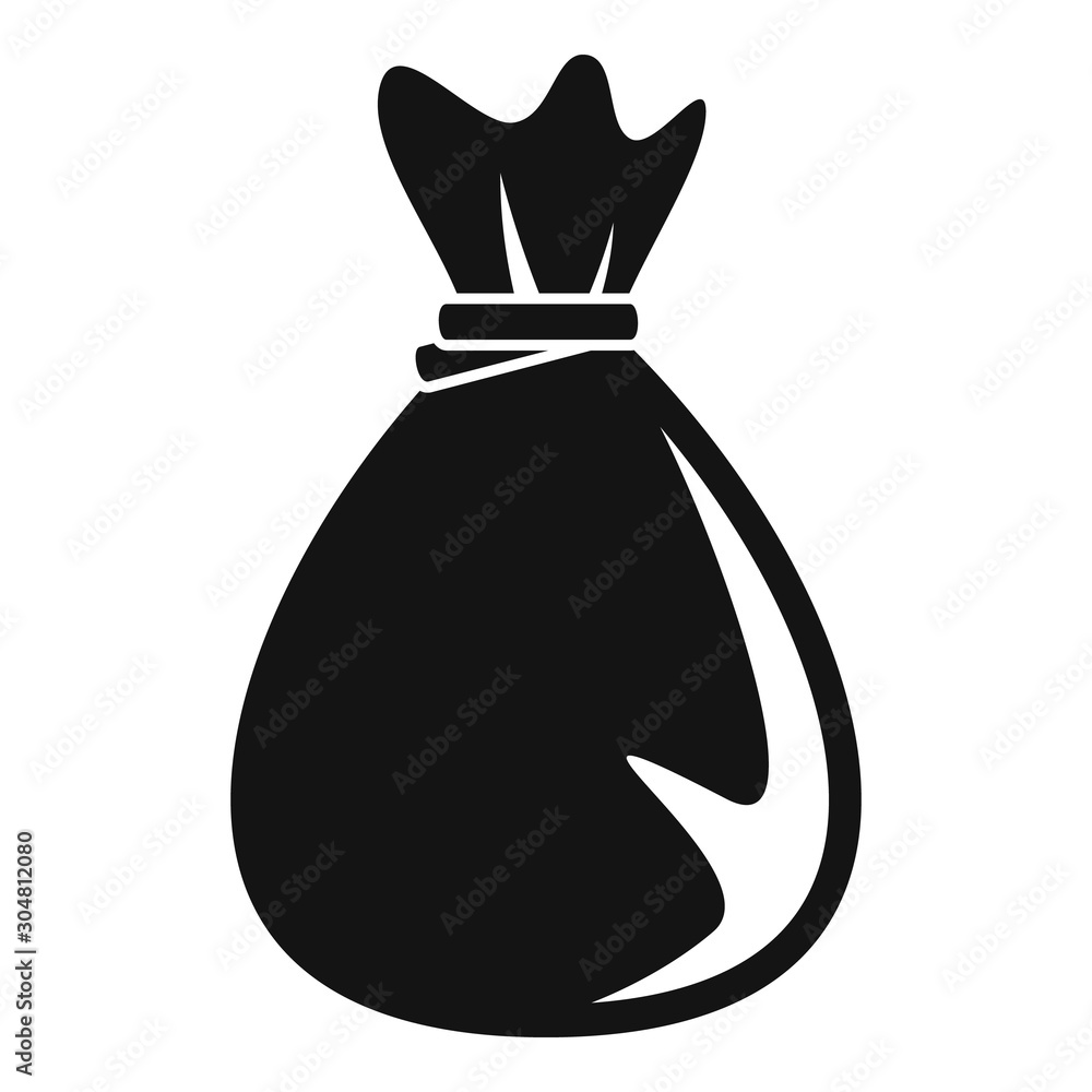 Poster material sack icon. simple illustration of material sack vector icon for web design isolated on whit
