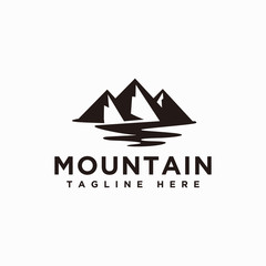 Mountain river logo design inspiration - vector