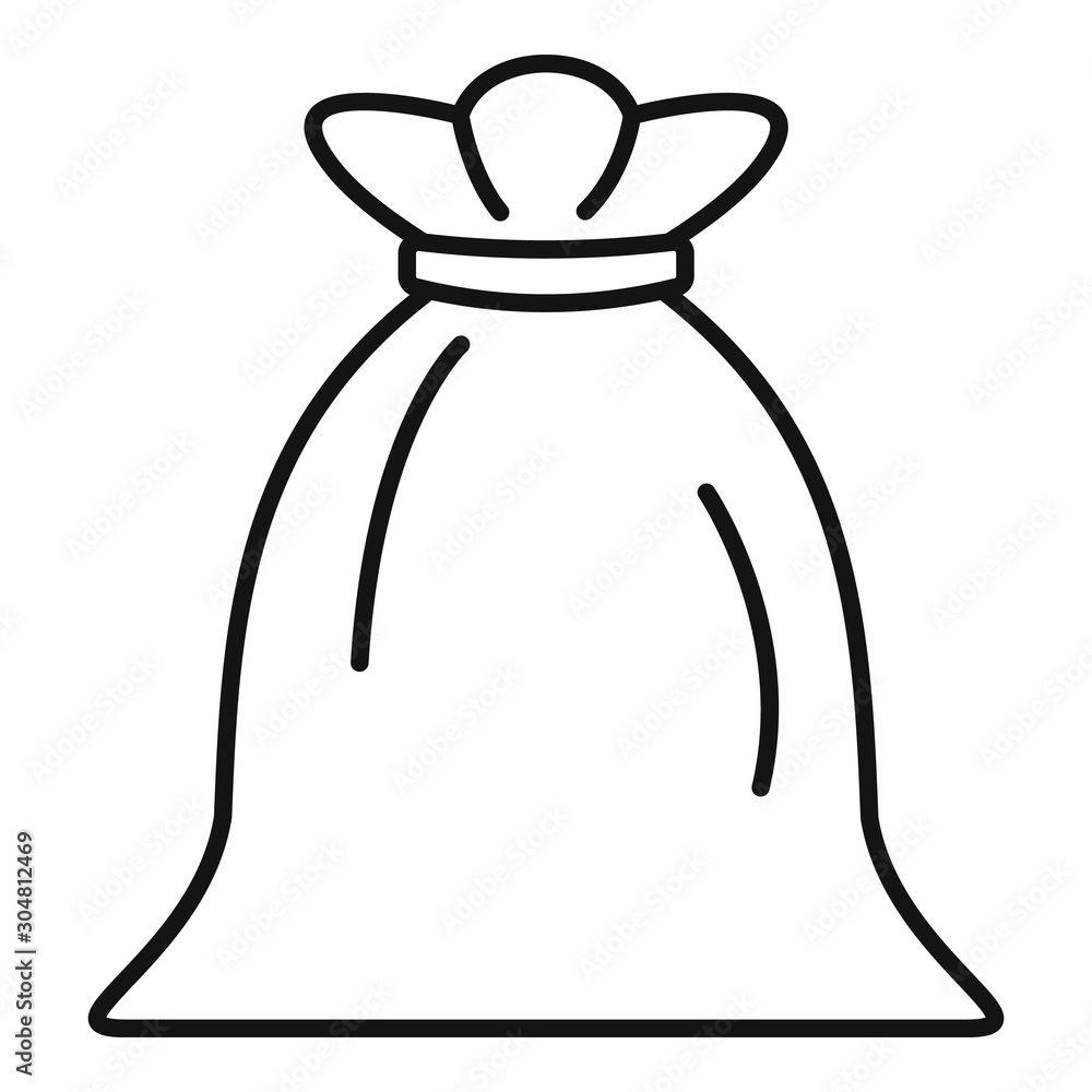 Poster sack icon. outline sack vector icon for web design isolated on white background