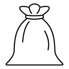 Sack icon. Outline sack vector icon for web design isolated on white background