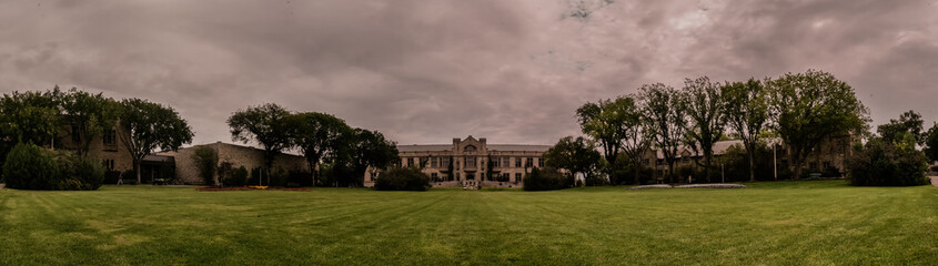 Cloudy summer panorama