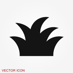Grass icon, eco symbol of grass. Vector illustration